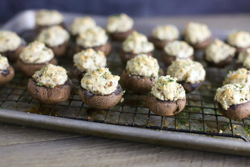 Shallot & Parmesan Stuffed Mushrooms