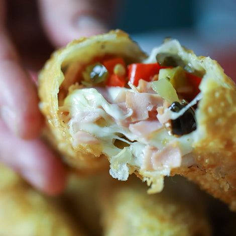 Muffuletta Egg Rolls