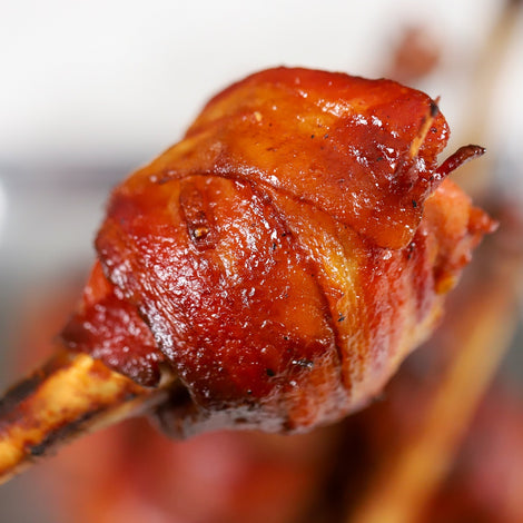 Bacon Wrapped Turkey Lollipops