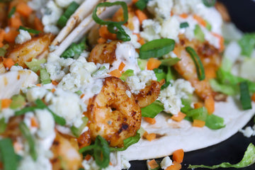 Buffalo Cajun Shrimp Tacos