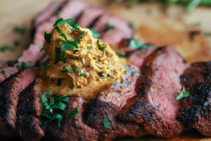 Smoked Tri Tip With Chili Butter
