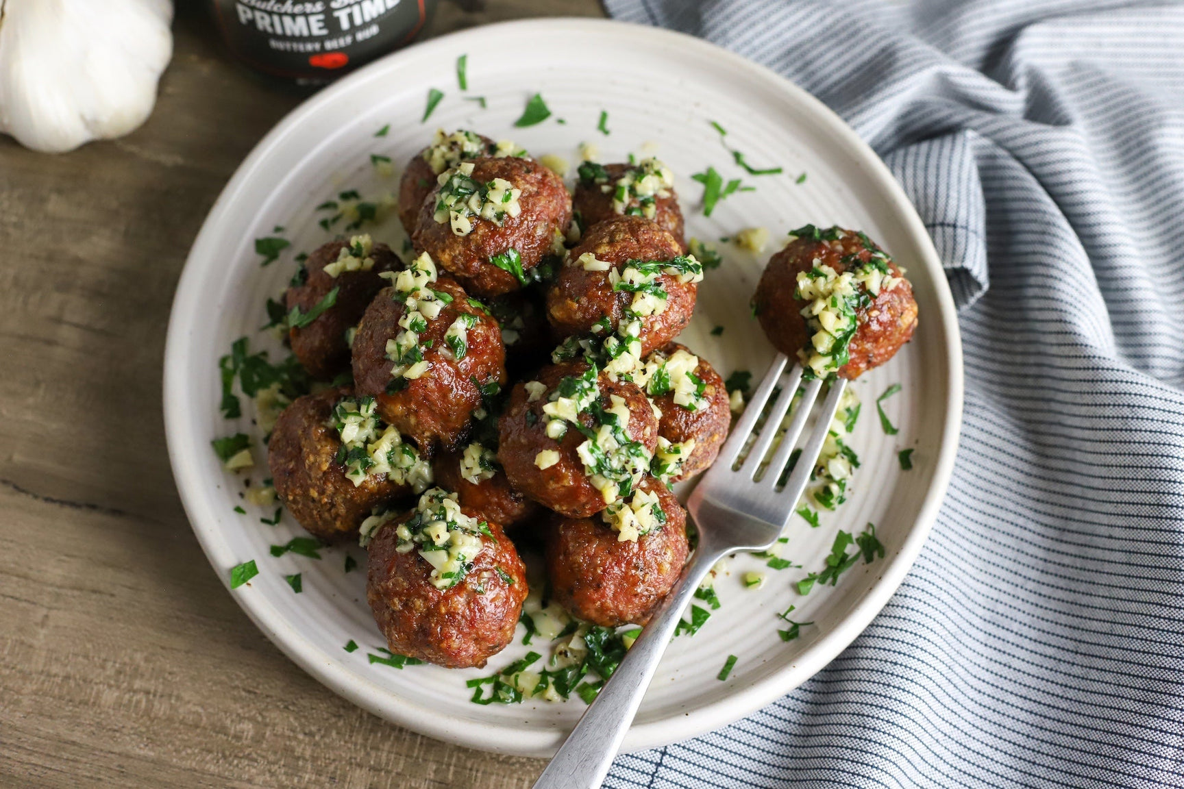 Garlic Butter Smoked Meatballs Recipe | PS Seasoning