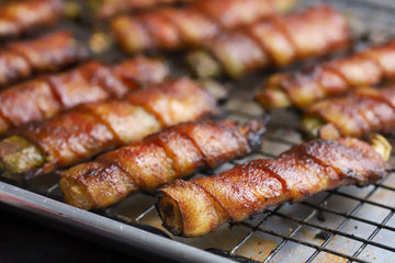 Bacon Wrapped Nashville Hot Pickles