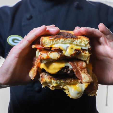 Cheesehead Grilled Cheese Burger