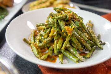 Honey Mustard Roasted Green Beans