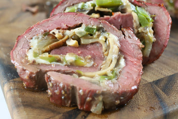 Philly Cheesesteak Stuffed Tenderloin