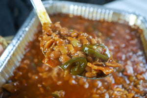 Peach Jalapeno Baked Beans