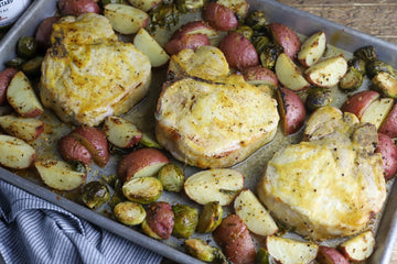 One Pan Hot Honey Pork Chops