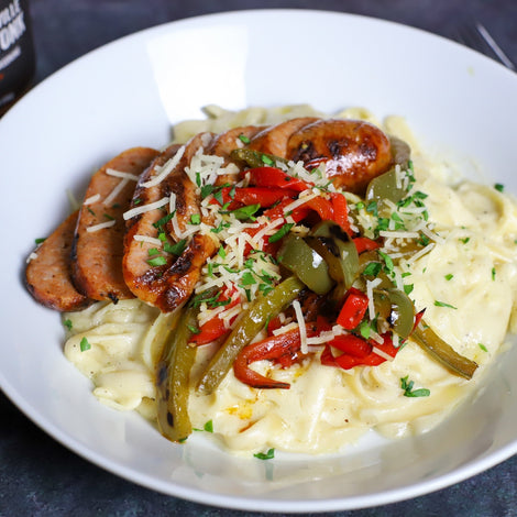 Honky Tonk Chicken Brat Alfredo