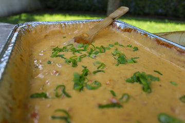 A Finished Cajun Seafood Queso Dip