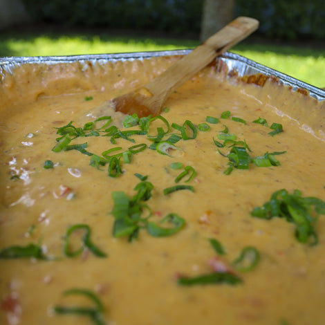 A Finished Cajun Seafood Queso Dip