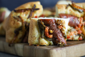 Sausage Stuffed Focaccia
