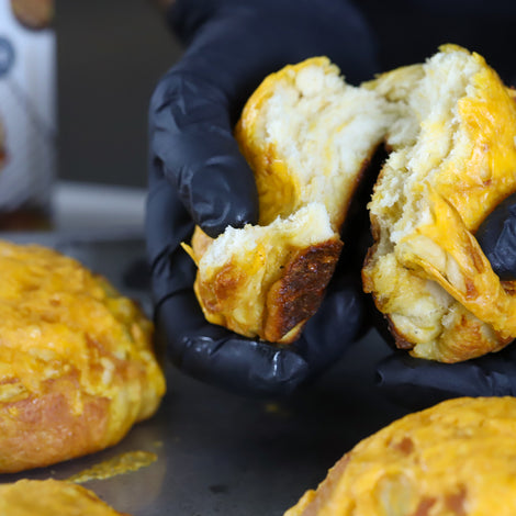 Cheddar Pretzel Rolls
