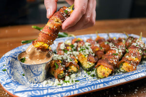 jalapeno popper getting dipped