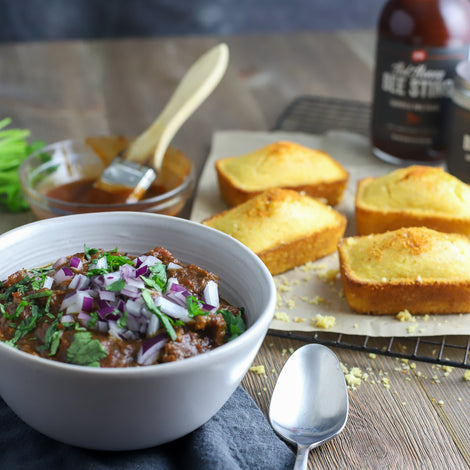 Texas Chili and Hot Honey Cornbread