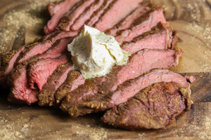 Smoked Tri Tip Recipe - Smoked Truffle Tri Tip with Truffle Butter