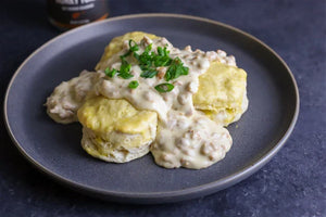 Honky Tonk Brat Biscuits & Gravy