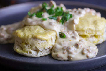 Honky Tonk Brat Biscuits & Gravy