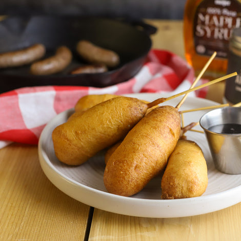 Breakfast Sausage Corndogs