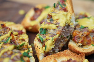 Beer Brat Stuffed French Bread