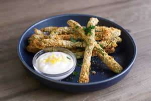 Air Fryer Asparagus Fries with Lemon Aioli