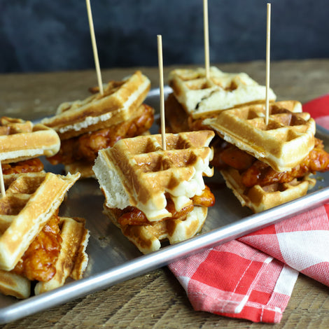 Hot Chicken & Waffle Sliders