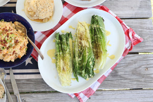 Grilled Romaine with Honey Mustard Dressing