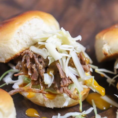 Jackpot Shredded Beef Sliders