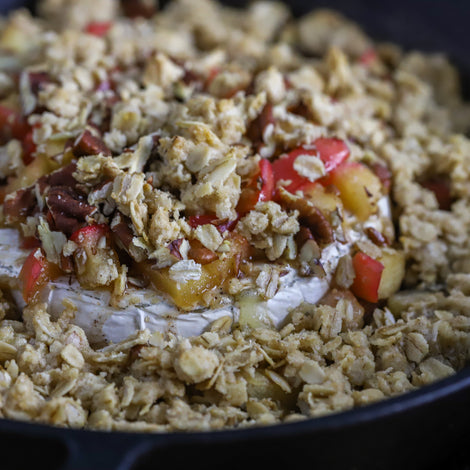 Baked Brie Apple Crisp