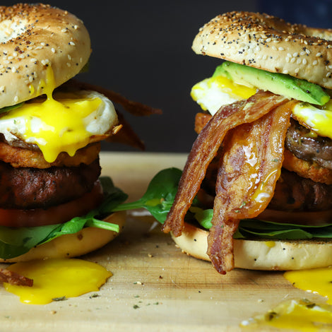 Bacon Bomb Breakfast Burger