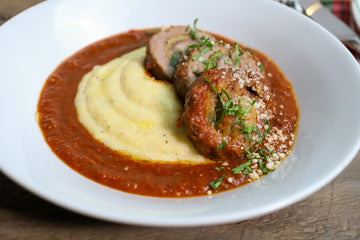 Beef Braciole with Polenta