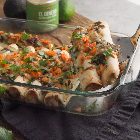 Salsa Verde Hatch Chili Enchiladas