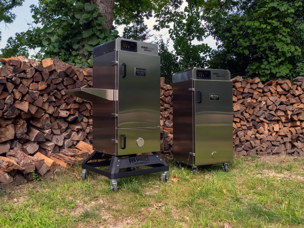 Pro Max and Classic 100 S smokers side by side from PS Seasoning