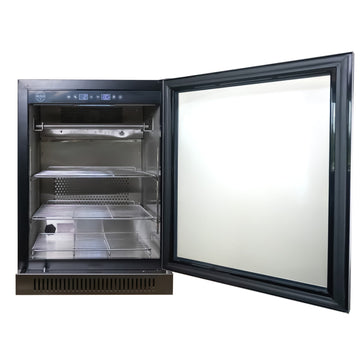 Reserve dry aging cabinet with digital display showing temperature and humidity