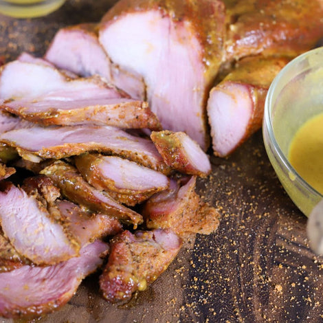 Braided Pork Loin Beer Mustard Glaze