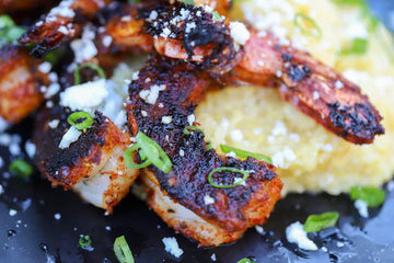 Blackened shrimp with polenta recipe 