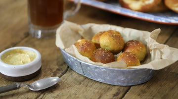 Brat & Kraut Stuffed Pretzels