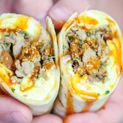 Pulled Pork Breakfast Burrito