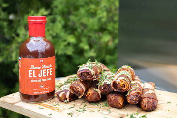 chorizo shotgun shells with el jefe sauce