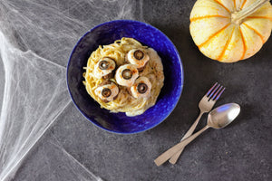 Spooky Spaghetti with Eyeball Meatballs