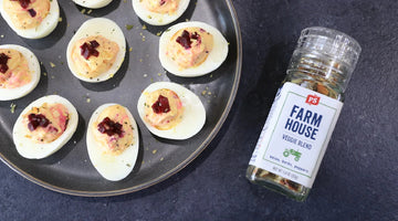 Roasted Beet Deviled Eggs