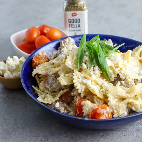 Sausage and Feta Bake