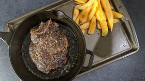 Reverse-Seared Cowboy Ribeye
