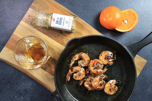Orange-Bourbon Glazed Shrimp