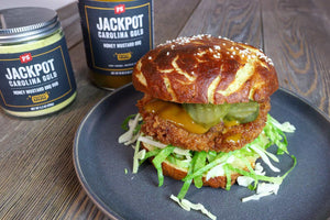 Jackpot Pork Pretzel Roll Sandwich