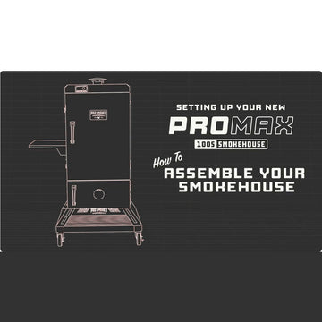 Pro Smoker Pro Max 100 S electric vertical smoker assembly video screenshot showing setup steps