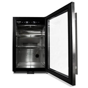Clean stainless steel interior of a Reserve dry aging cabinet