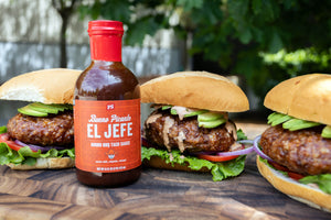 Smoked Stuffed Chorizo Burger Recipe - PS Seasoning - El Jefe Sauce - Chorizo Seasoning