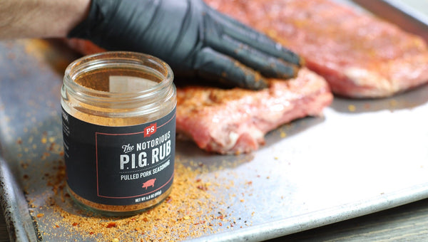 BBQ rub applied on pork ribs
