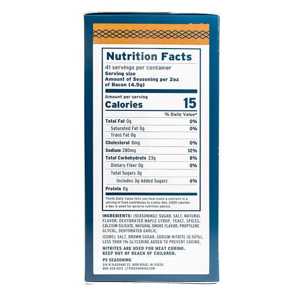 maple bacon kit side panel with nutrition facts